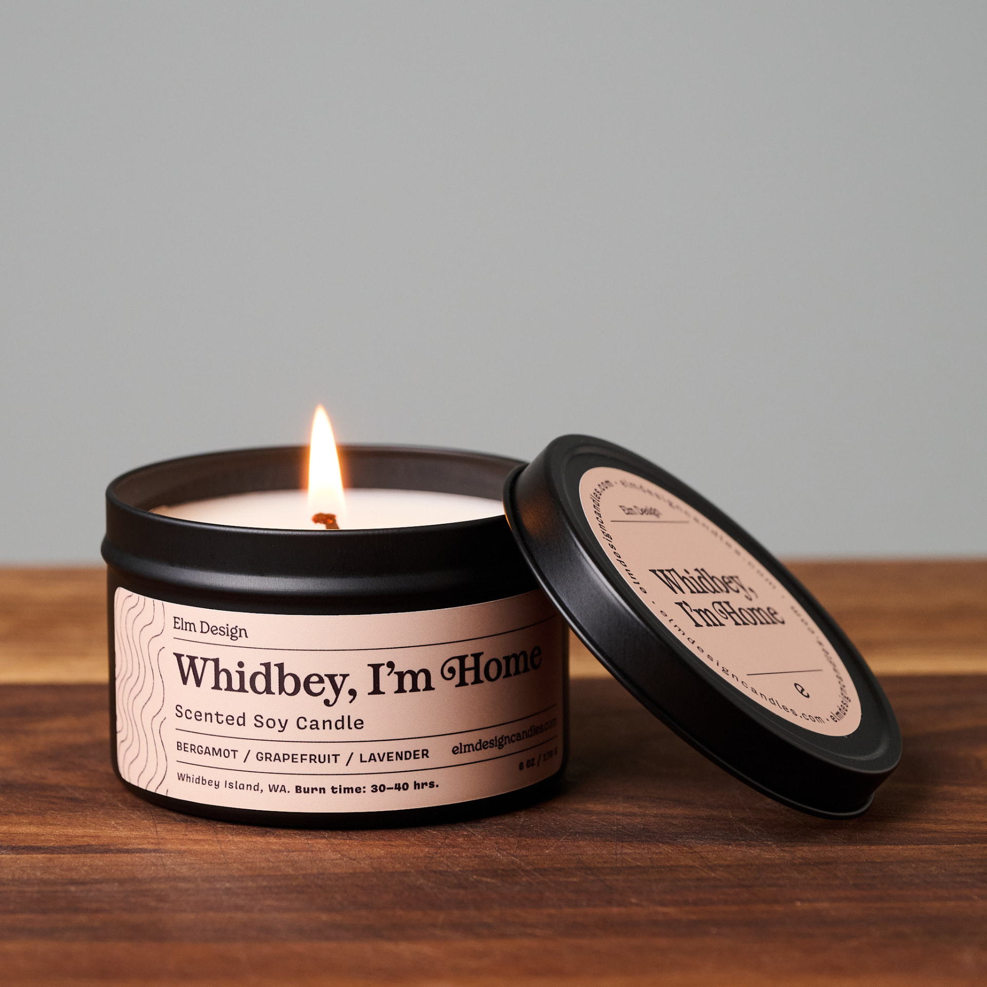 Whidbey, I'm Home scented soy candle tin