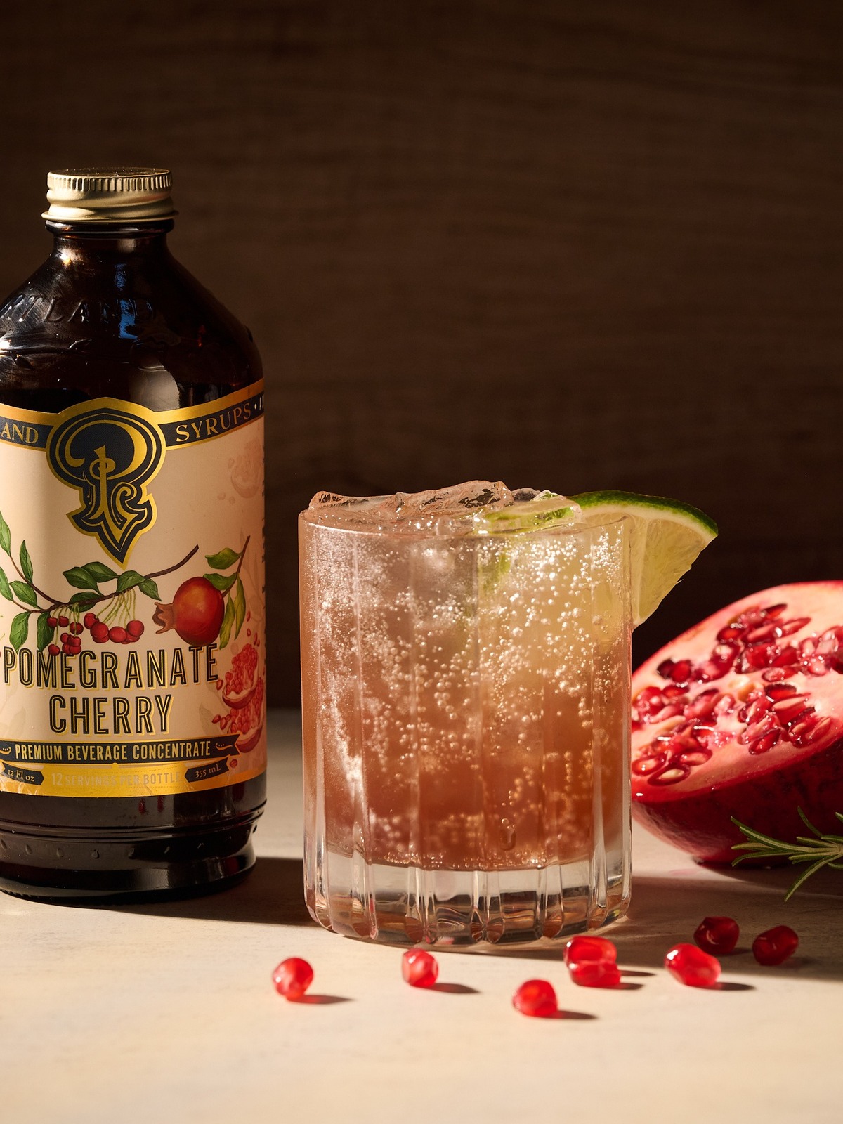 Pomegranate Cherry Fizz cocktail